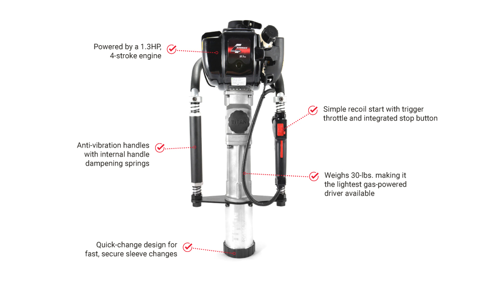 Titan Post Driver | Farm & Ranch | 3.25in. Barrel Product Specs Image